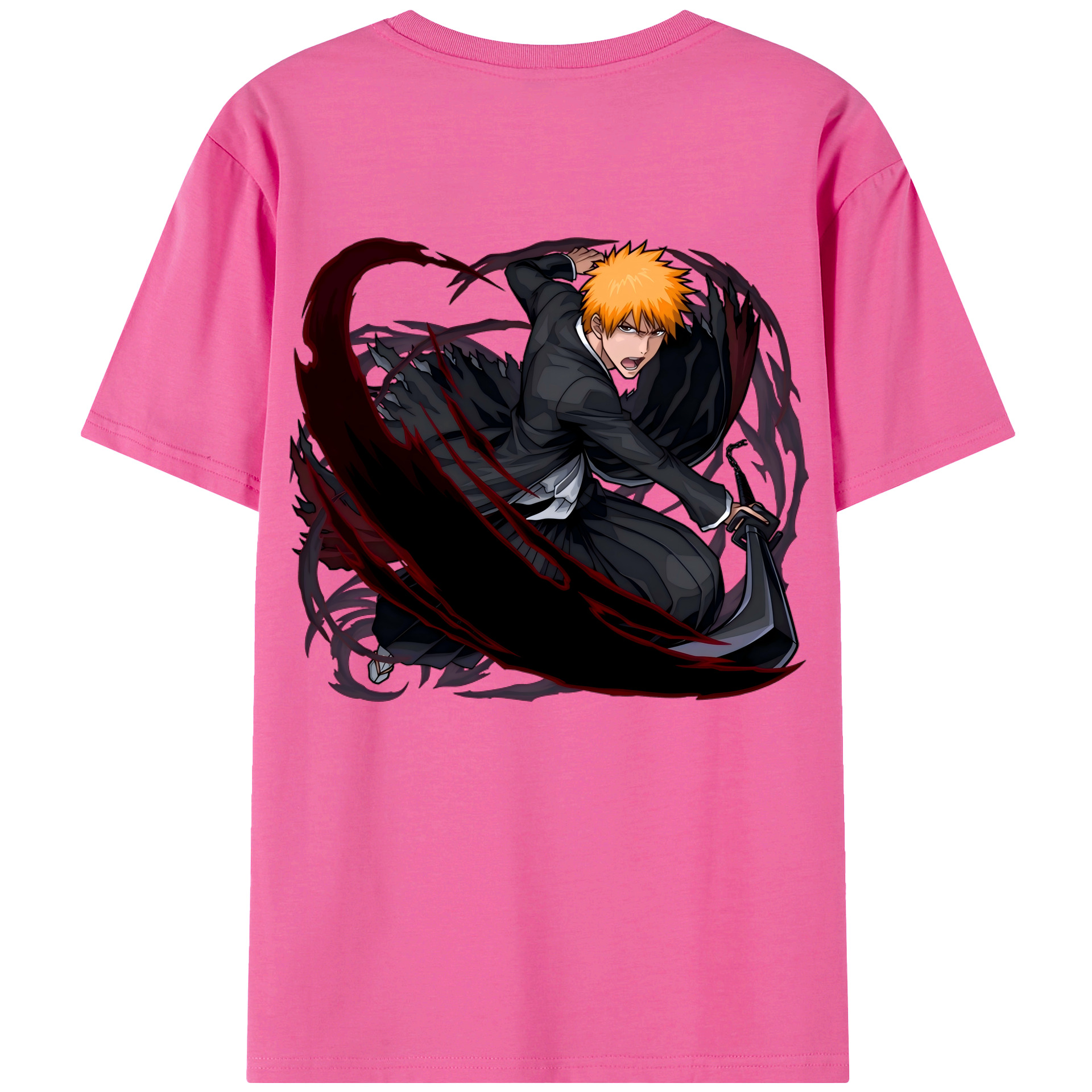 （画像用） ブリーチ 黒崎一護（くろさき いちご）BLEACH Kurosaki Ichigo レディース半袖Tシャツ(バックプリント)